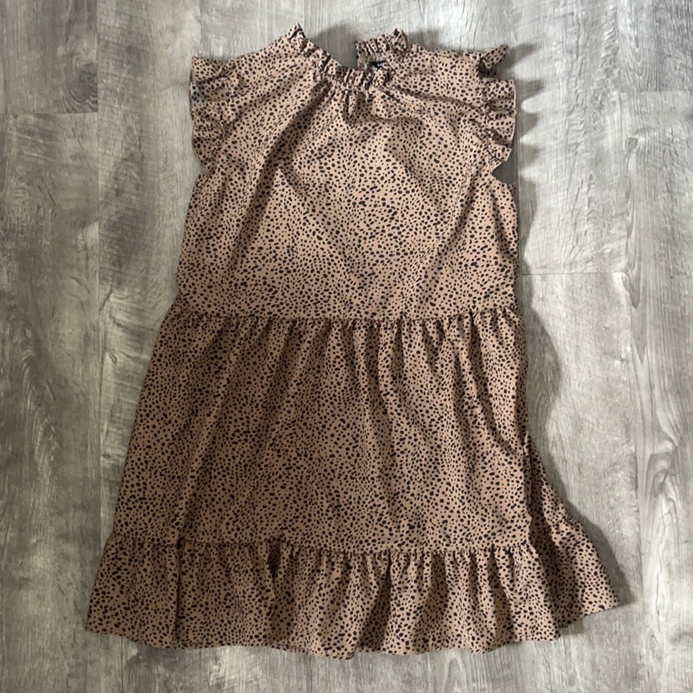 SHEIN leopard print flounce dress